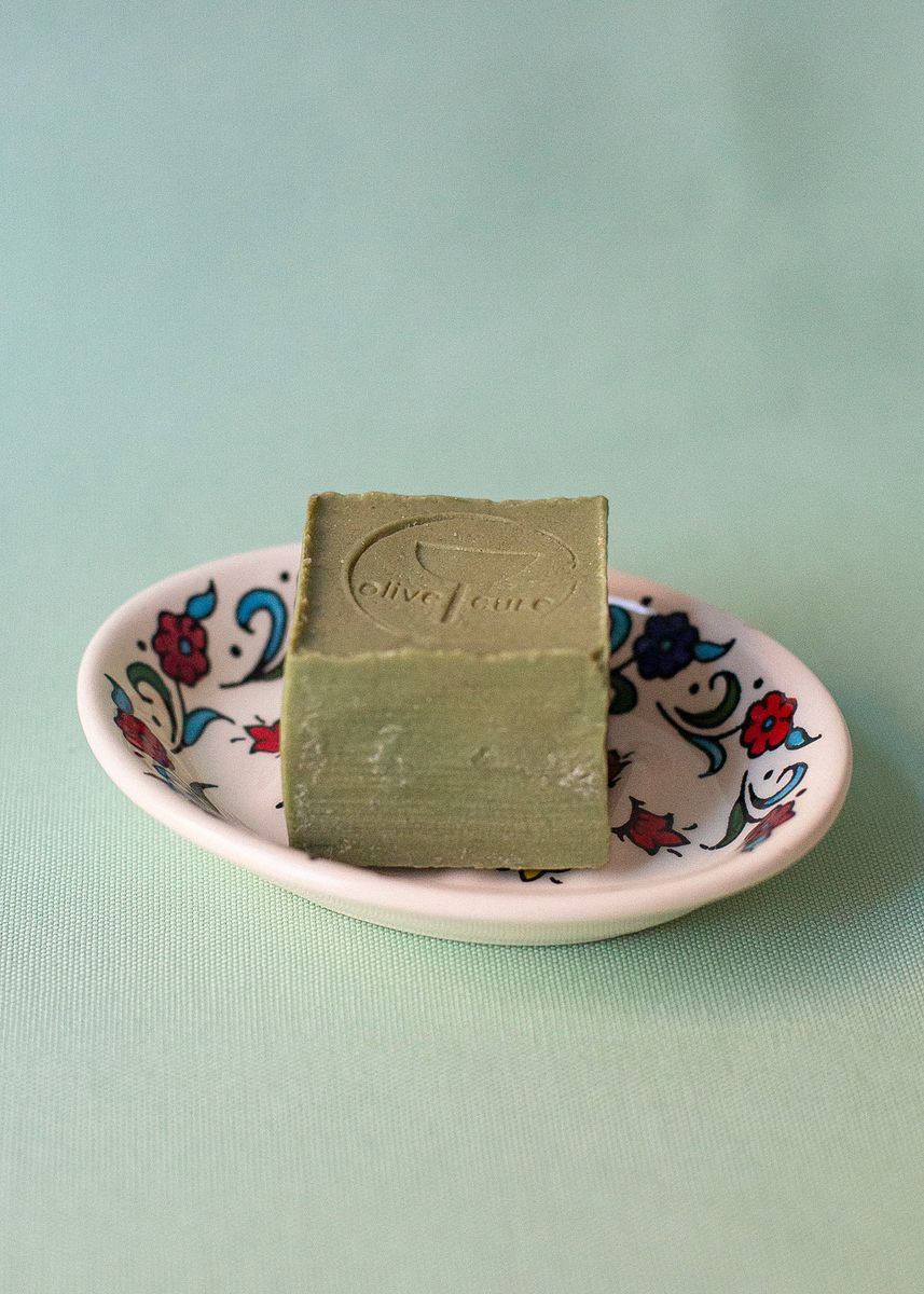 Såpeskål i keramikk, flerfarget