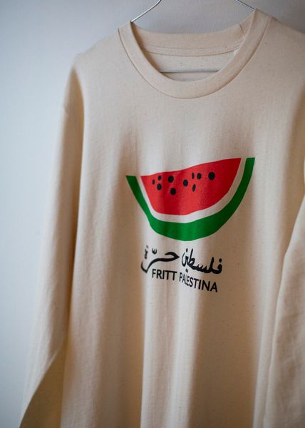 Hovedbilde Silketrykket tynn genser - vannmelon